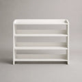 Scarpiera a ripiani aperti in MDF bianco 100 x 35 x 100 cm