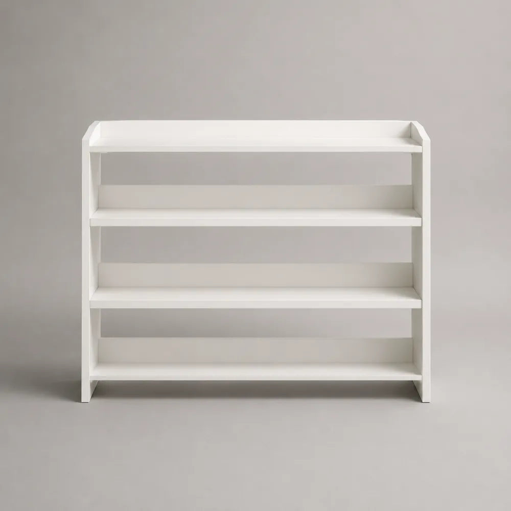 Scarpiera a ripiani aperti in MDF bianco 100 x 35 x 100 cm