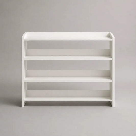 Scarpiera a ripiani aperti in MDF bianco 100 x 35 x 100 cm